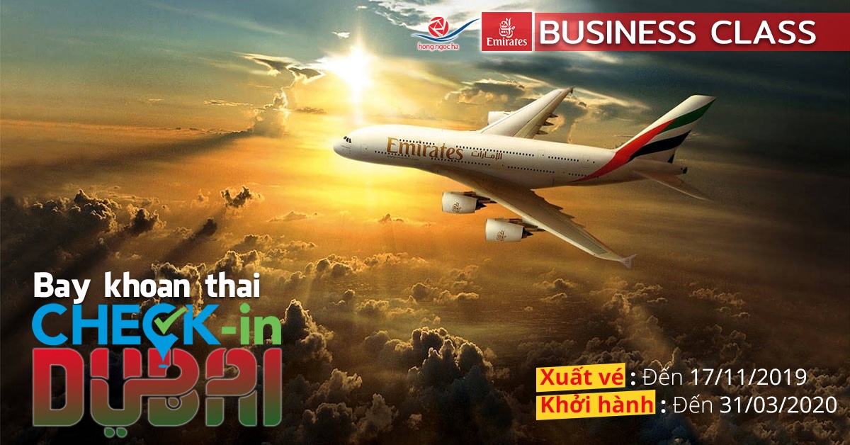 ưu đãi hạng thương gia đặc biệt - Emirates