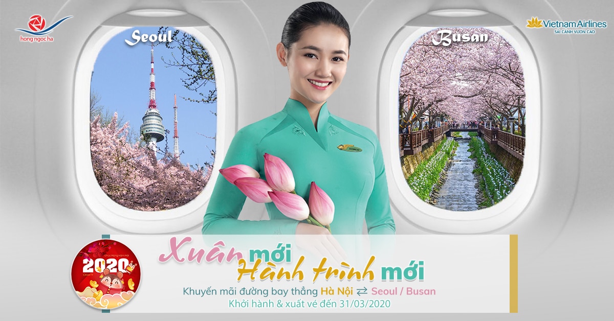 Khuyến mãi đi Hàn Quốc - Vietnam Airlines - FB
