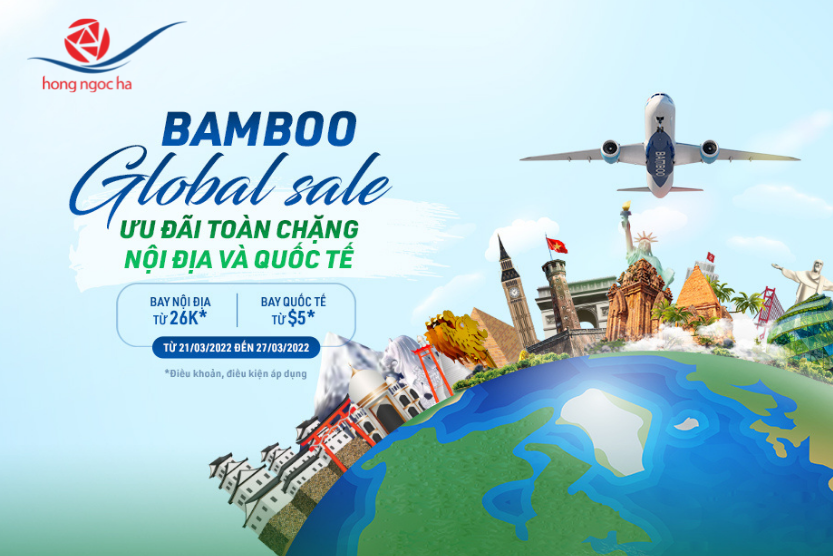 Bamboo Airways ưu đãi vé máy bay Nội địa và Quốc tế