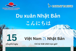 Khuyến Mãi Đặc Biệt: Du Xuân Nhật Bản Với Cathay Pacific Với Giá Vé Chỉ Từ 438 USD