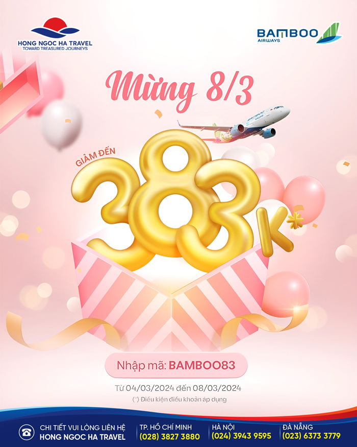 Mừng 8/3 - Ngập tràn hoa ưu đãi cùng Bamboo Airways!