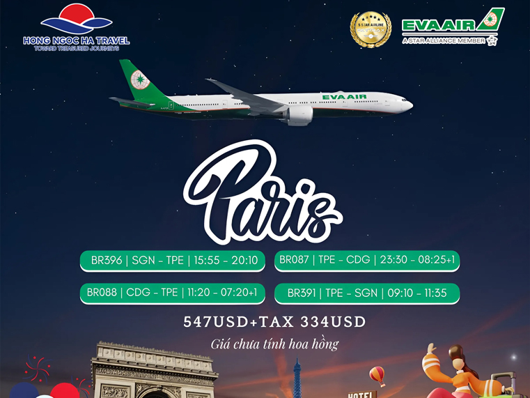Cùng EVA Air – Hướng đến Olympic Mùa hè tại Paris