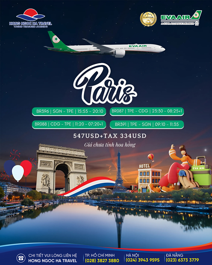 Cùng EVA Air - Hướng đến Olympic Mùa hè tại Paris