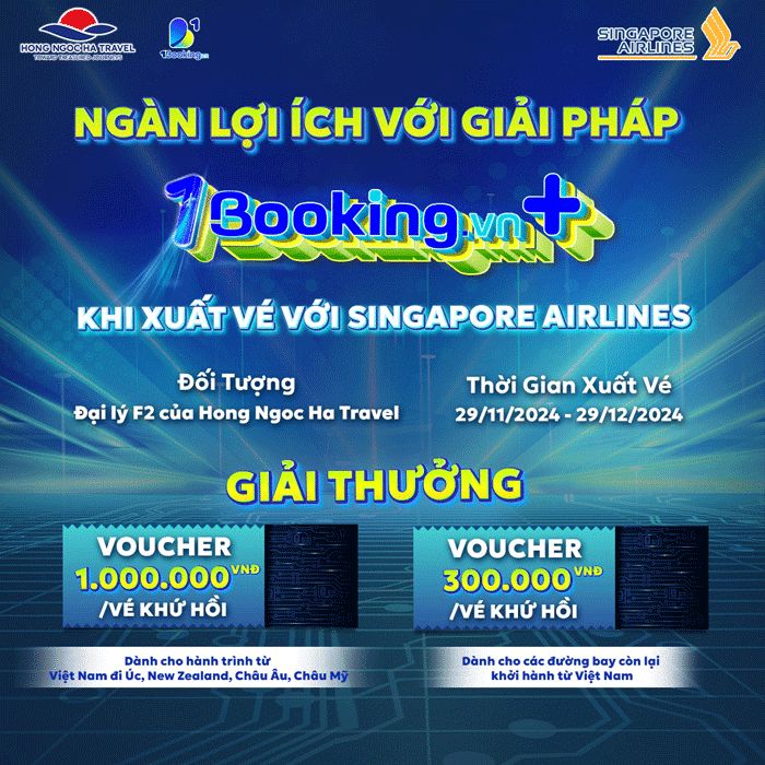 Ngàn Lợi Ích Với Giải Pháp 1booking.Vn+ Khi Xuất Vé Với Singapore Airlines