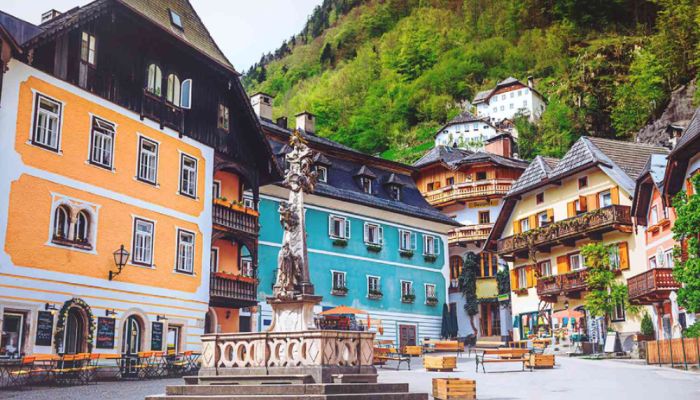 Quảng trường chợ trung tâm Hallstatt
