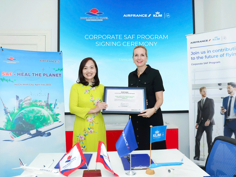 HONG NGOC HA TRAVEL TIÊN PHONG HƯỚNG TỚI HÀNG KHÔNG XANH CÙNG AIR FRANCE-KLM
