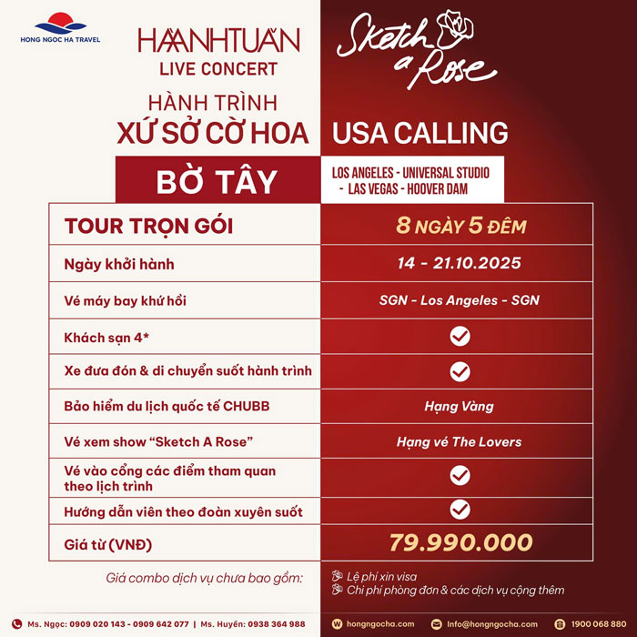 Hành Trình Xứ Sở Cờ Hoa Bờ Tây Tham Dự Live Concert "Sketch A Rose" Của Ca Sĩ Hà Anh Tuấn