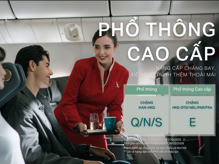 Cathay Pacific ưu đãi đặc biệt – Bay Mỹ, Châu Âu & Úc với giá hấp dẫn từ Việt Nam!