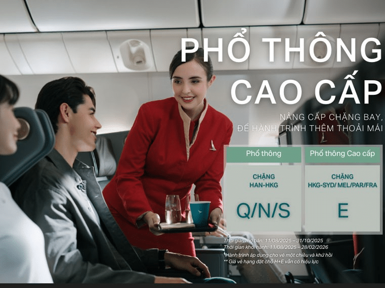 BAY XA HƠN, TIỆN NGHI HƠN CÙNG CATHAY PACIFIC