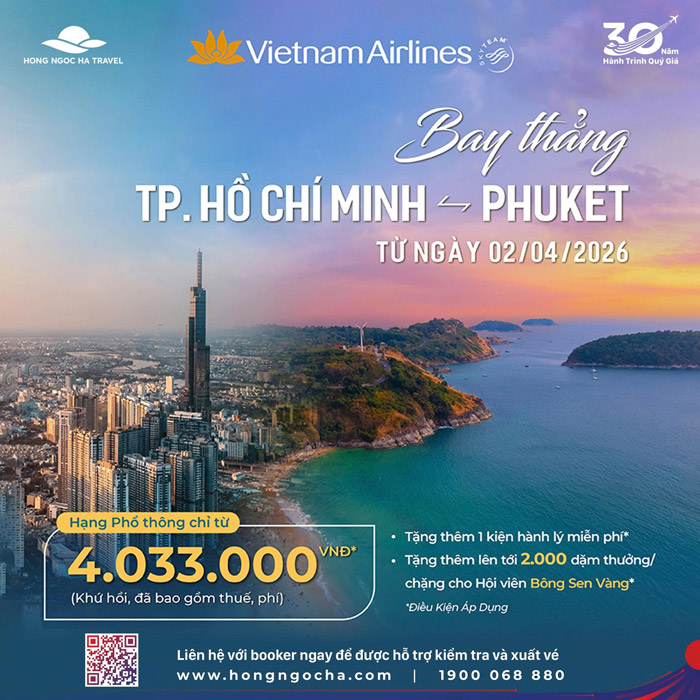 Khai trương đường bay thẳng TP.HCM ↔ Phuket