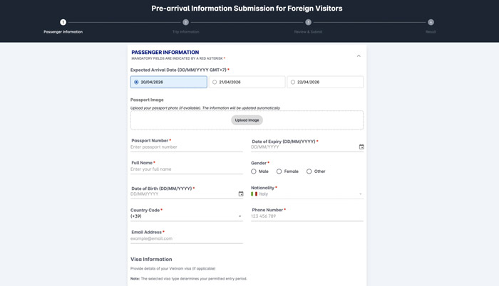 Tải ảnh hộ chiếu