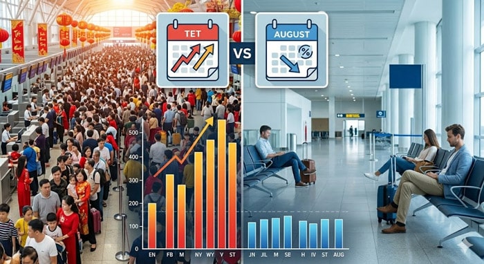 Tháng 8 là một trong những tháng tiết kiệm nhất cho du lịch quốc tế