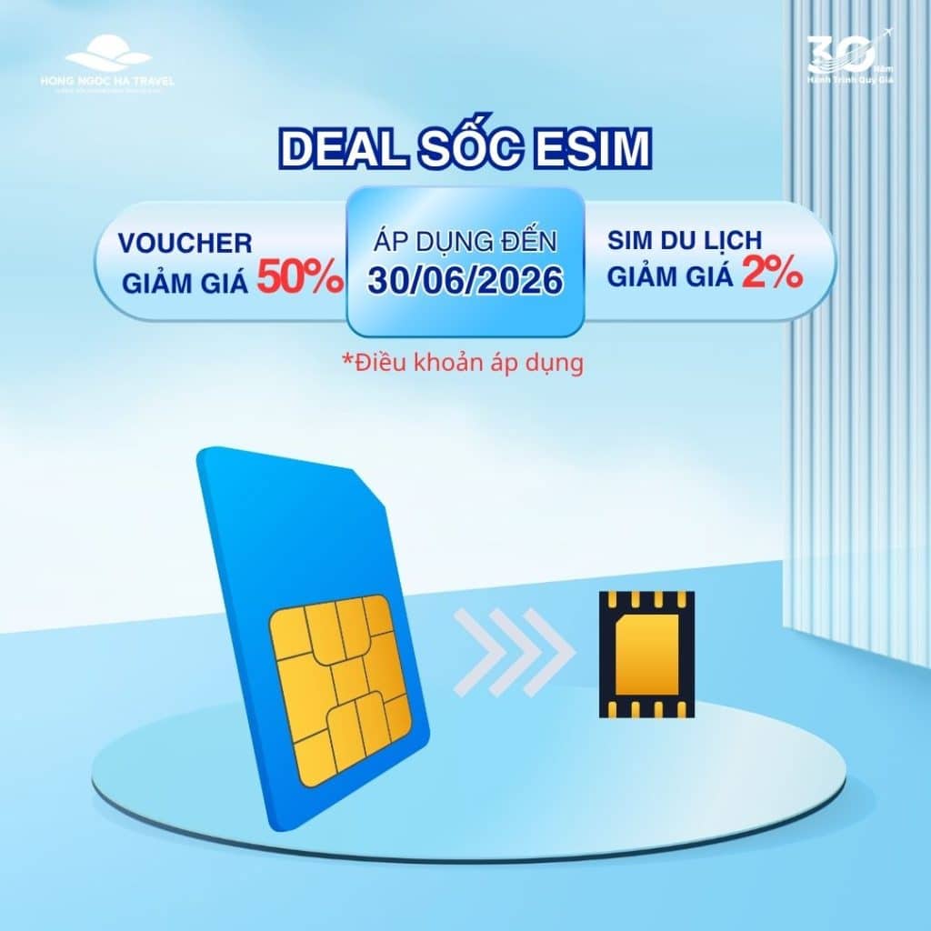 Ưu Đãi eSIM Du Lịch Quốc Tế Lên Đến 50%