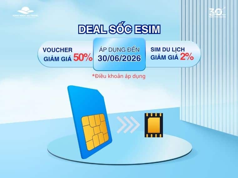 Ưu Đãi eSIM Du Lịch Quốc Tế Lên Đến 50%