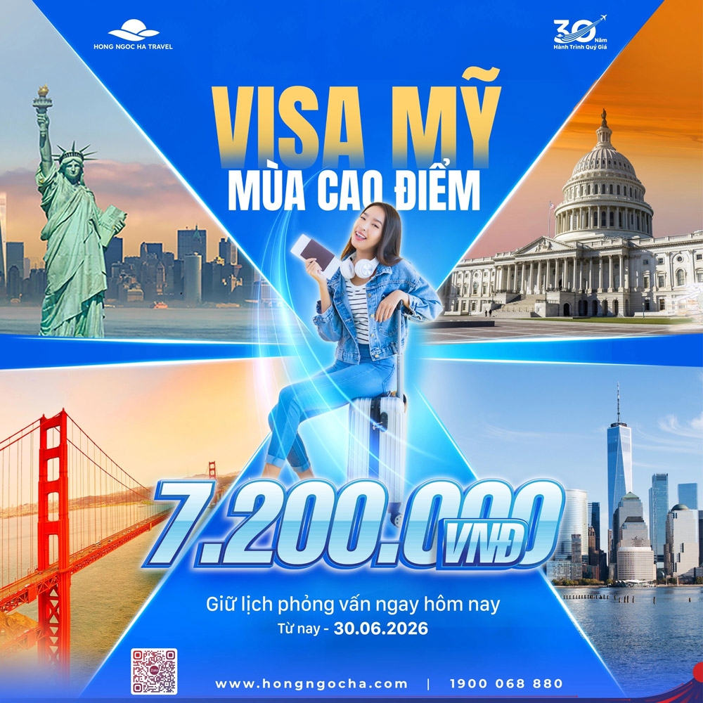 Ưu đãi visa Mỹ chỉ từ 7.200.000 VNĐ/khách