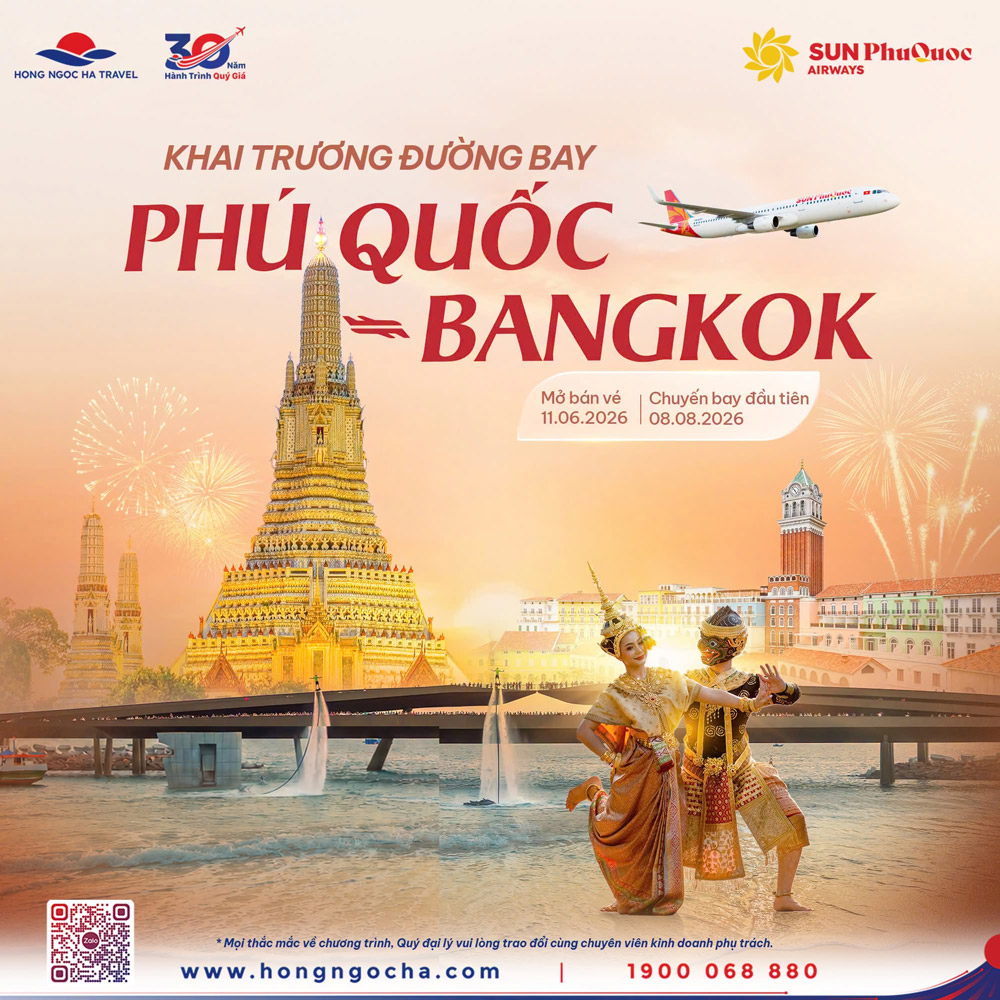 Khám Phá Bangkok Tiết Kiệm Hơn Với Ưu Đãi Từ Sun Phuquoc Airways