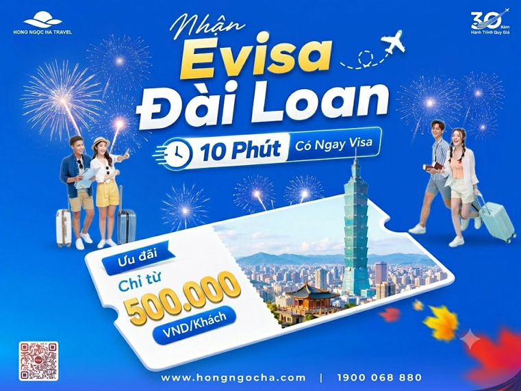 10 Phút Có Ngay E-Visa Đài Loan Chỉ Từ 500.000 Vnđ