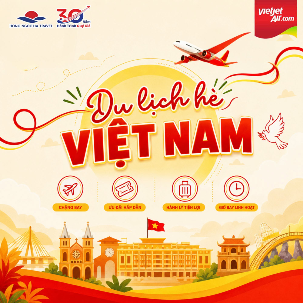 Du Lịch Hè Cùng Vietjet Air – Bay Khắp Việt Nam Chỉ Từ 290.000 Vnđ