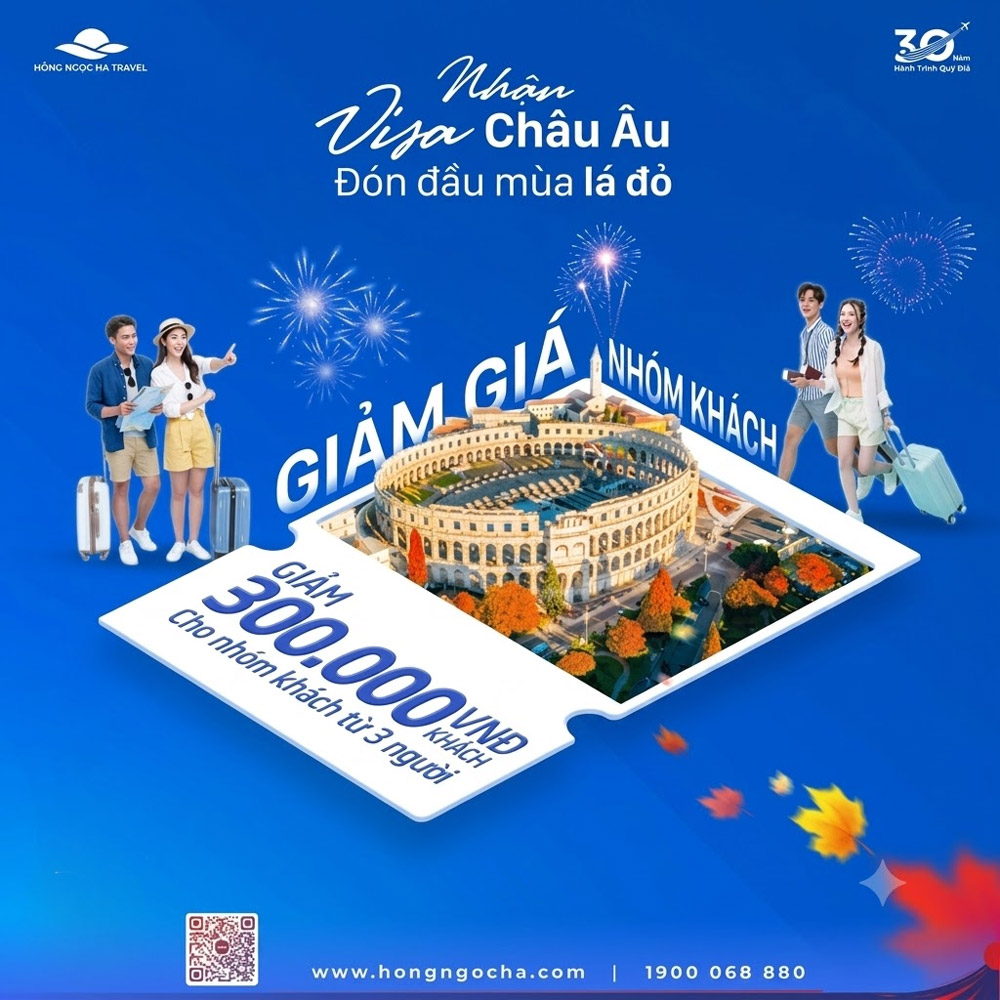 Mùa Lá Đỏ Châu Âu Đang Đến Giảm 300.000đ/Khách Khi Làm Visa Nhóm
