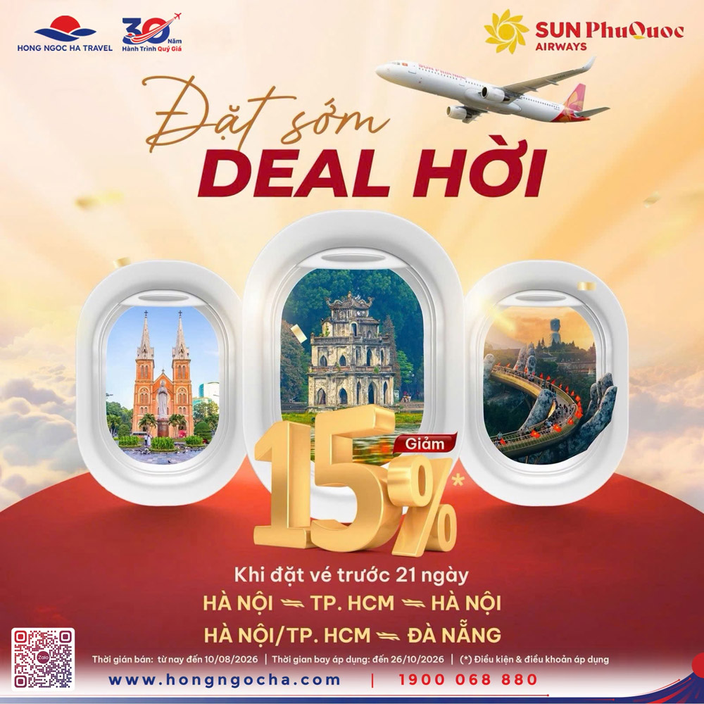Sun PhuQuoc Airways triển khai chương trình "Đặt sớm deal hời"