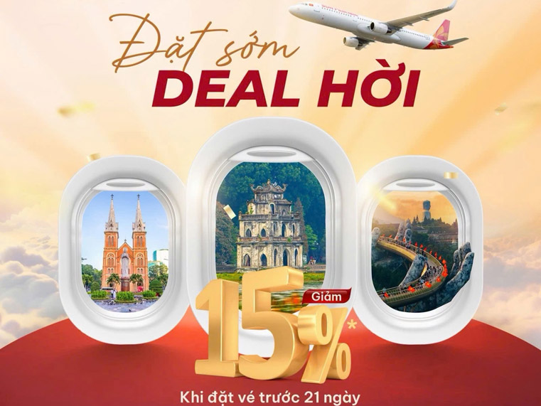 Đặt vé sớm 21 ngày – Nhận ngay ưu đãi giảm 15% cùng Sun PhuQuoc Airways 