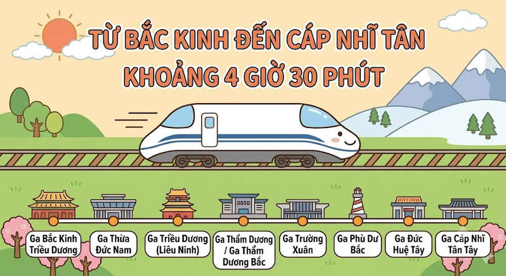 Tàu cao tốc Gaotie từ Bắc Kinh - Cáp Nhĩ Tân