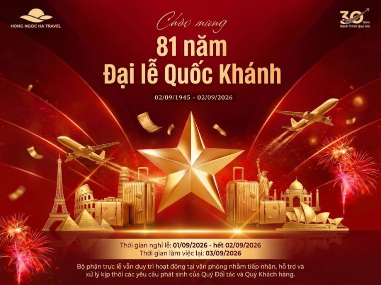 THÔNG BÁO NGHỈ ĐẠI LỄ QUỐC KHÁNH 2/9