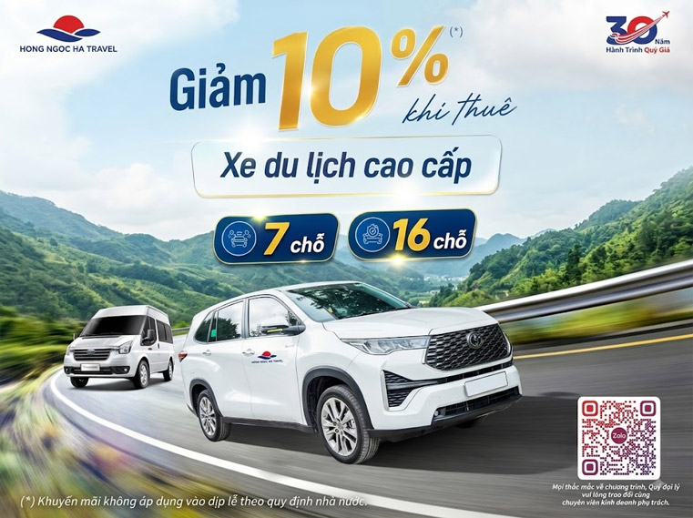 Cho thuê xe có tài xế Tp.HCM | Ưu đãi 10% xe 7 chỗ, 16 chỗ